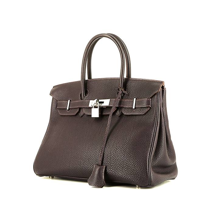 Hermès  Birkin 30 cm handbag  in plum togo leather - 00pp