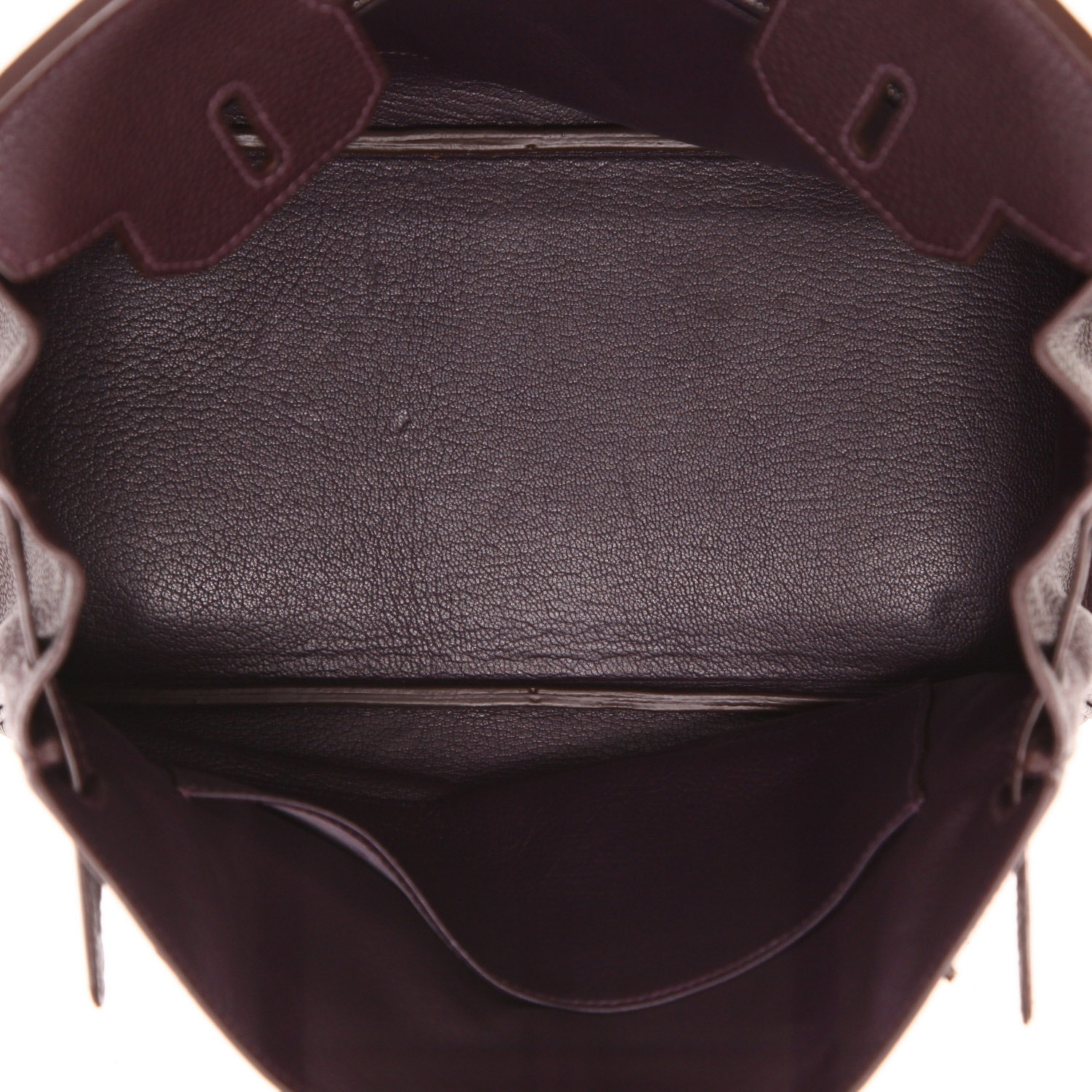Hermès  Birkin 30 cm handbag  in plum togo leather - Detail D3