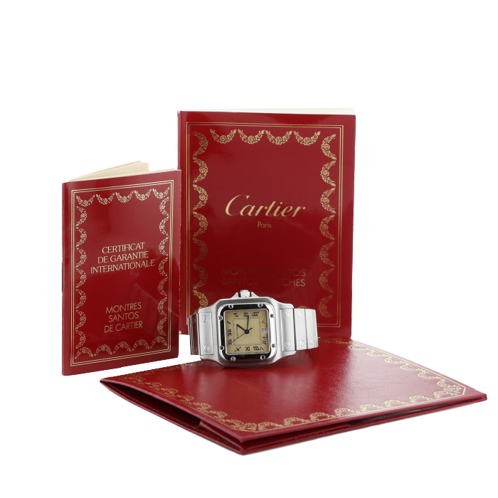 Orologio Cartier Santos in acciaio Ref: Cartier - 1564  Circa 1990