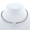 Fred Force 10 large model necklace in white gold and stainless steel - 360 thumbnail