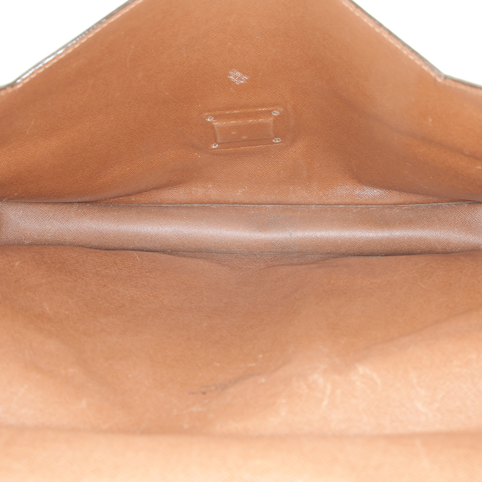 Porta-documentos Louis Vuitton   en lona Monogram y cuero natural - Detail D2