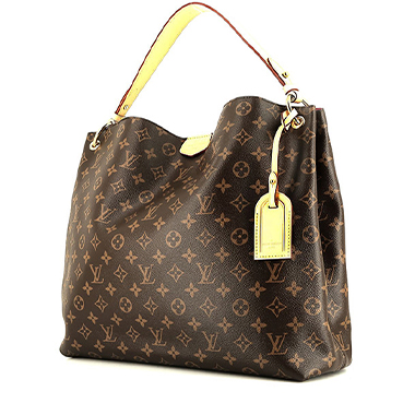 Sac à main Louis Vuitton  Graceful en toile monogram marron et cuir naturel