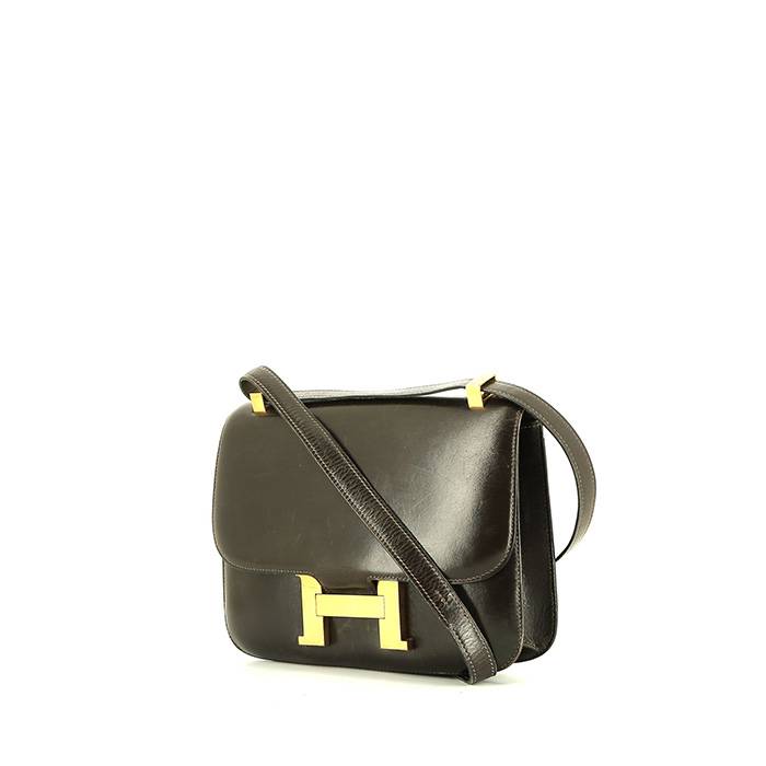 Hermes Plume handbag in brown Barenia leather and beige Hermes Ganebet Store Hermès Constance 396973 | UhfmrShops