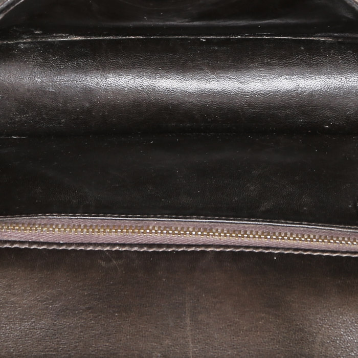 Hermès  Constance handbag  in chocolate brown box leather - Detail D3