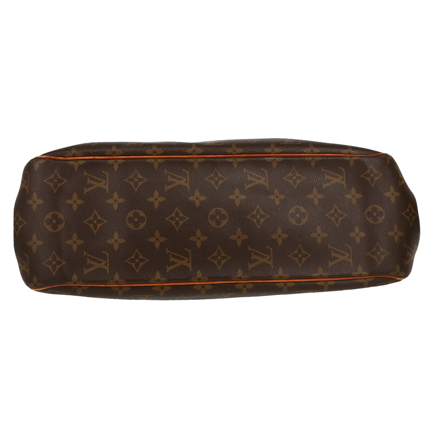 Louis Vuitton  Batignolles handbag  in brown monogram canvas  and natural leather - Detail D1