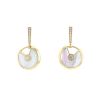 Cartier Amulette earrings in yellow gold, mother of pearl and diamonds - 00pp thumbnail
