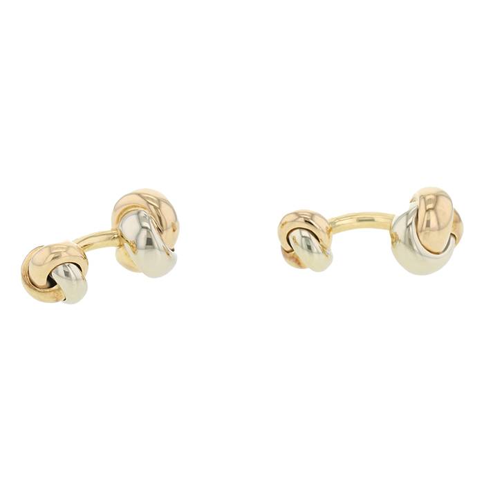 Cartier Trinity pair of cufflinks in 3 golds - 00pp