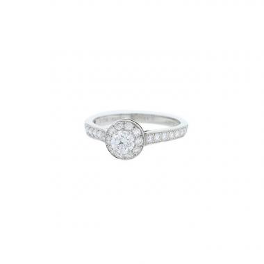 Anello solitario Van Cleef & Arpels Icone in platino e diamanti
