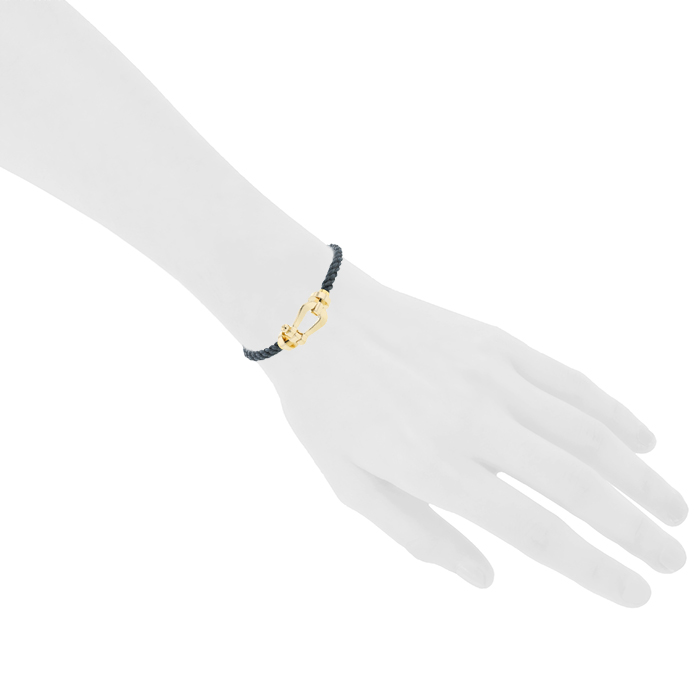 Fred Force 10 large model bracelet in yellow gold and nylon - Detail D1