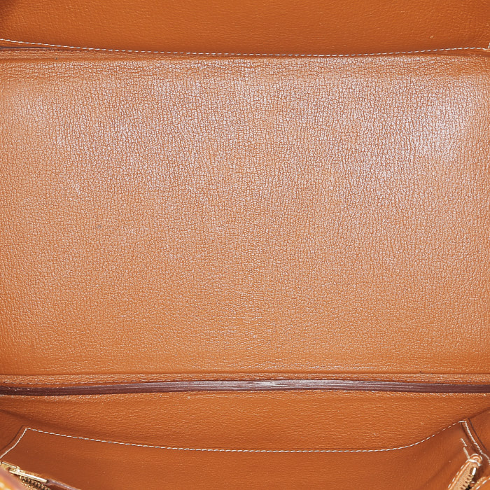 Hermès  Birkin 35 cm handbag  in gold epsom leather - Detail D2
