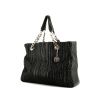 Bulgari   shopping bag  in black leather - 00pp thumbnail