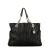 Bulgari   shopping bag  in black leather - 360 thumbnail