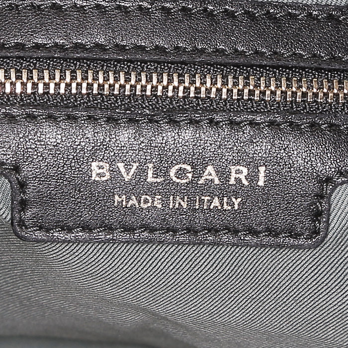 Bolso Cabás Bulgari   en cuero negro - Detail D3