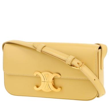 Sac à main Celine  Claude en cuir jaune