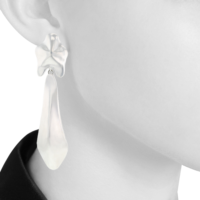 Pendientes con clip Lalaounis  de plata - Detail D1