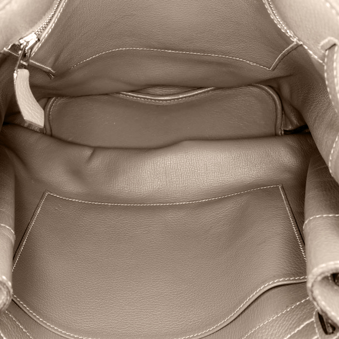 Sac Hermès  So Kelly en cuir togo étoupe - Detail D2