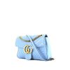 Bolso bandolera Gucci  GG Marmont modelo grande  en cuero acolchado azul - 00pp thumbnail