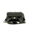 Chanel  Editions Limitées bag worn on the shoulder or carried in the hand  in black patent leather  and black jersey - 360 thumbnail