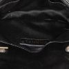 Chanel  Editions Limitées bag worn on the shoulder or carried in the hand  in black patent leather  and black jersey - Detail D2 thumbnail