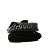 Borsa da spalla o a mano Chanel  Editions Limitées in pelle verniciata nera e jersey nero - Detail D4 thumbnail