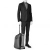 Louis Vuitton  Pegase suitcase  in grey Graphite damier canvas  and black leather - Detail D1 thumbnail