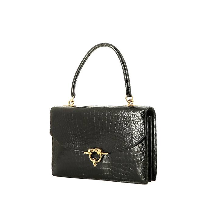 Hermès  Cordeliere handbag  in black crocodile - 00pp