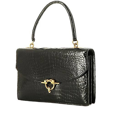 Borsa Hermès  Cordeliere in coccodrillo nero