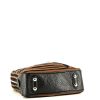 Bolso de mano Louis Vuitton   en lona marrón y negra y cuero negro - Detail D4 thumbnail