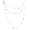 Dior Mimioui long necklace in white gold and diamonds - 00pp thumbnail