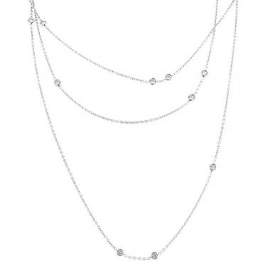 Collar Dior Mimioui de oro blanco y diamantes