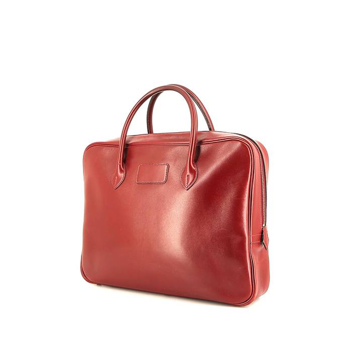 Hermès  Eiffel briefcase  in red box leather - 00pp
