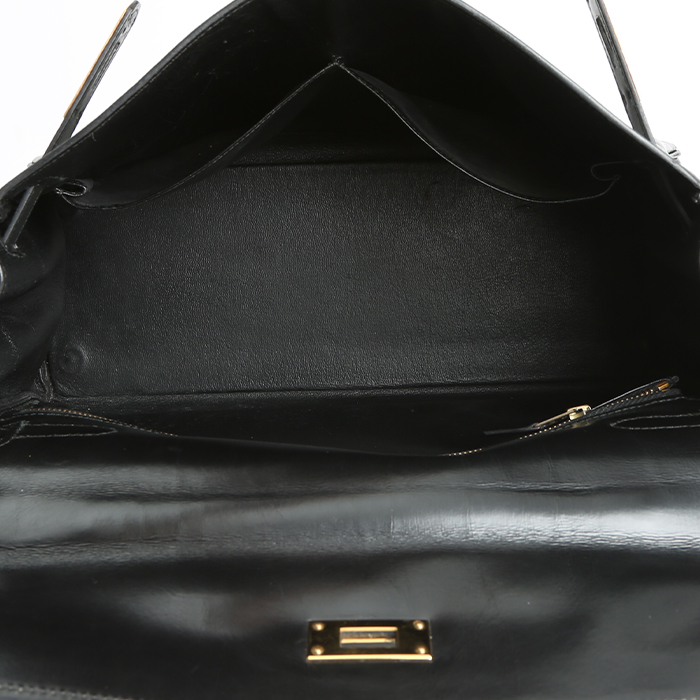 Borsa Hermès  Kelly 32 cm in pelle box nera - Detail D2