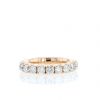 Half-flexible wedding ring in pink gold and diamonds (2,86 carat) - 360 thumbnail