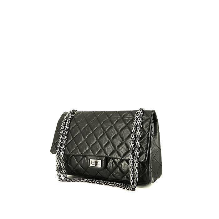 Chanel  Chanel 2.55 handbag  in black quilted leather - 00pp