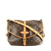 Louis Vuitton  Saumur medium model  shoulder bag  in brown monogram canvas  and natural leather - 360 thumbnail