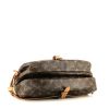 Louis Vuitton  Saumur medium model  shoulder bag  in brown monogram canvas  and natural leather - Detail D4 thumbnail