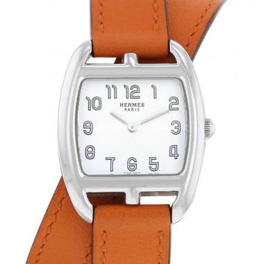 Montre Hermès Cape Cod Tonneau en acier Ref: CT1.210  Vers 2010
