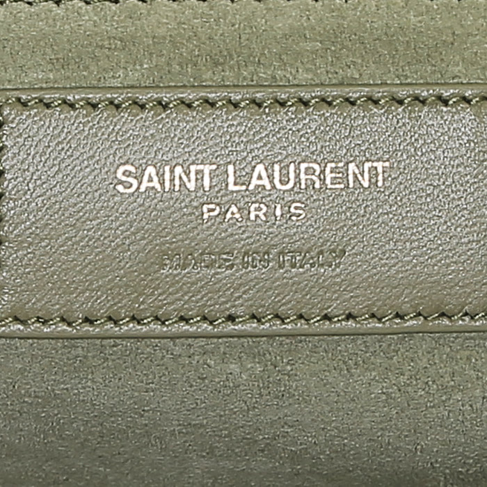 Saint Laurent  5 à 7 handbag  in green leather - Detail D3