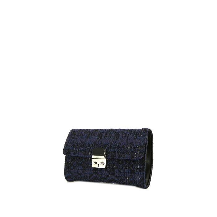 Pochette Dior  Promenade en tweed bleu et noir - 00pp
