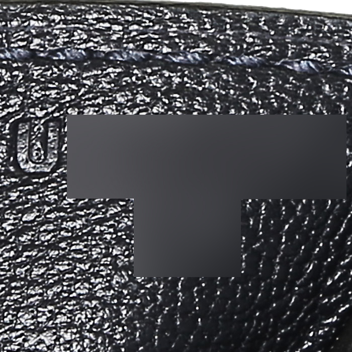 Bolso de mano Hermès  Birkin 30 cm en cuero togo azul Caban - Detail D4