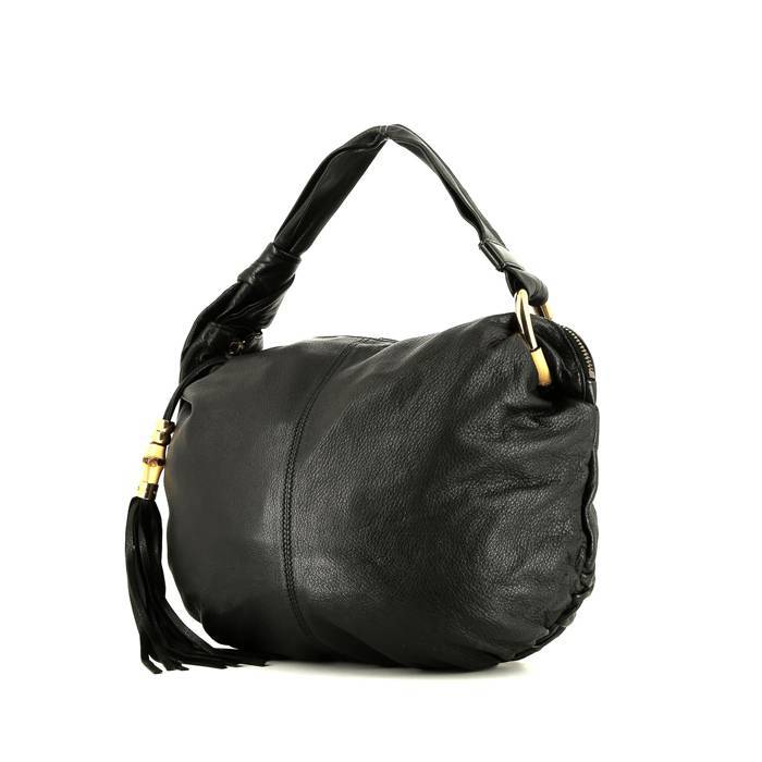 Gucci Vintage handbag  in black leather - 00pp