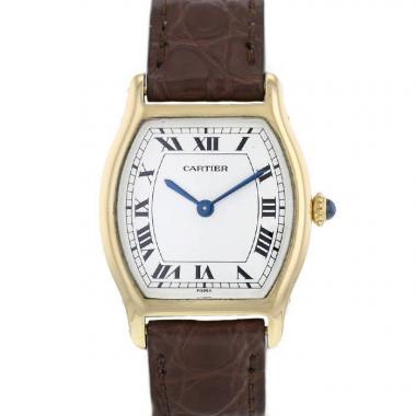 Montre Cartier Tortue en or jaune Ref: Cartier - 9606  Vers 1990