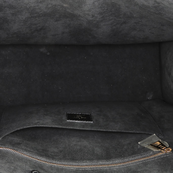 Sac cabas Louis Vuitton  Onthego grand modèle  en toile jacquard deux tons noire et blanche - Detail D3