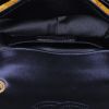 Chanel   handbag  in navy blue, yellow mustard and grey velvet - Detail D3 thumbnail