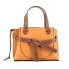 Loewe  Gate Top Handle handbag  in gold and brown bicolor  leather - 360 thumbnail