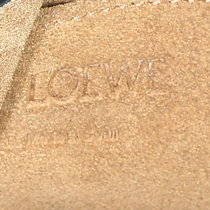 Sac à main Loewe  Gate Top Handle en cuir bicolore gold et marron - Detail D4