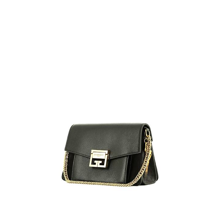 Givenchy   shoulder bag  in black leather  and brown suede - 00pp