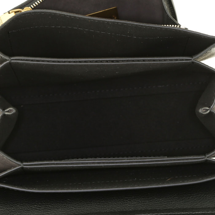 Sac bandoulière Givenchy   en cuir noir et suédine marron - Detail D3