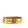 Hermès  Médor belt  in gold Swift leather - 360 thumbnail