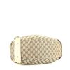 Sac cabas Gucci Vintage en toile siglée beige et cuir crème - Detail D4 thumbnail